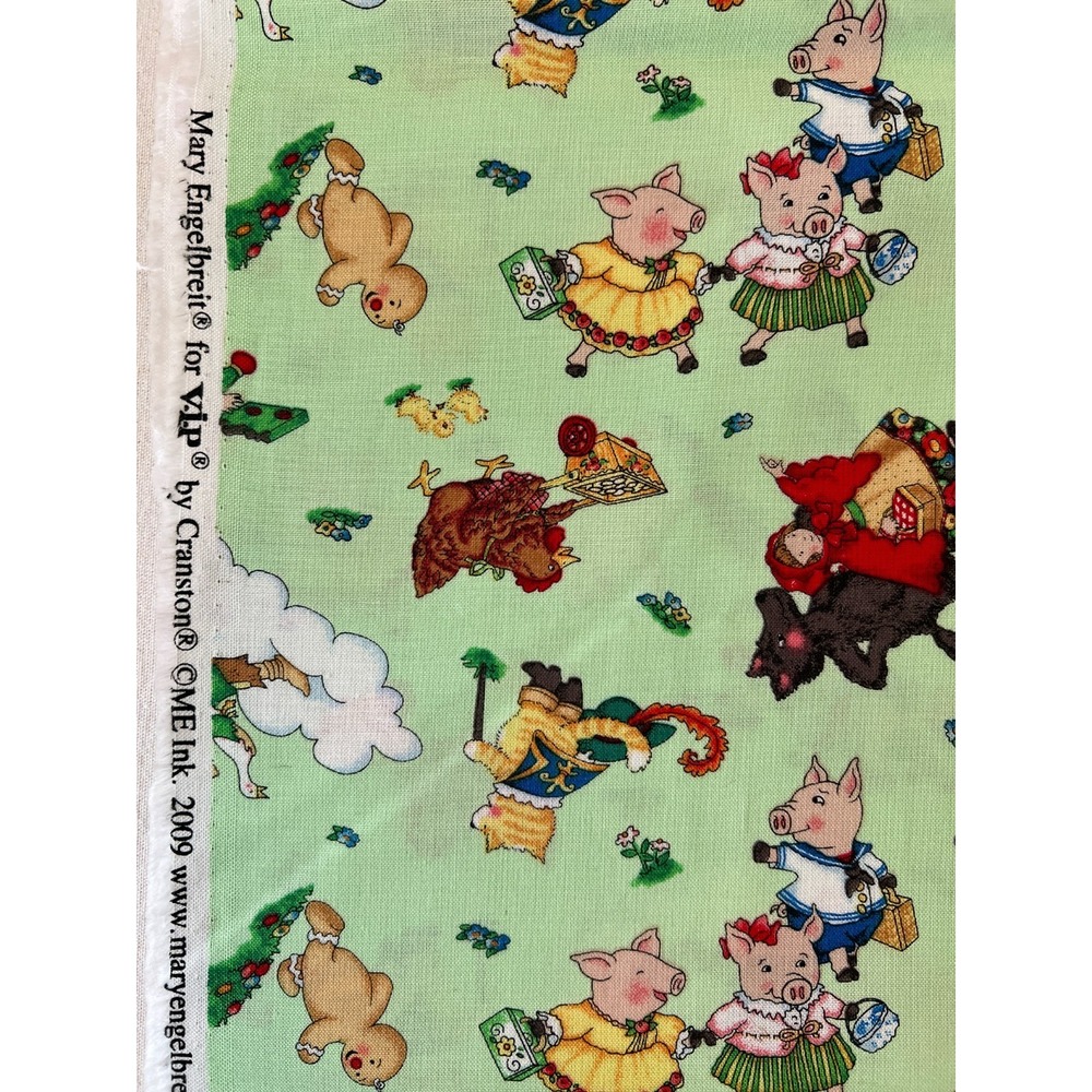 Fabric - OOP Mary Englebreit VIP By Cranston Fairytales Nursery Rhymes 1.5 yards